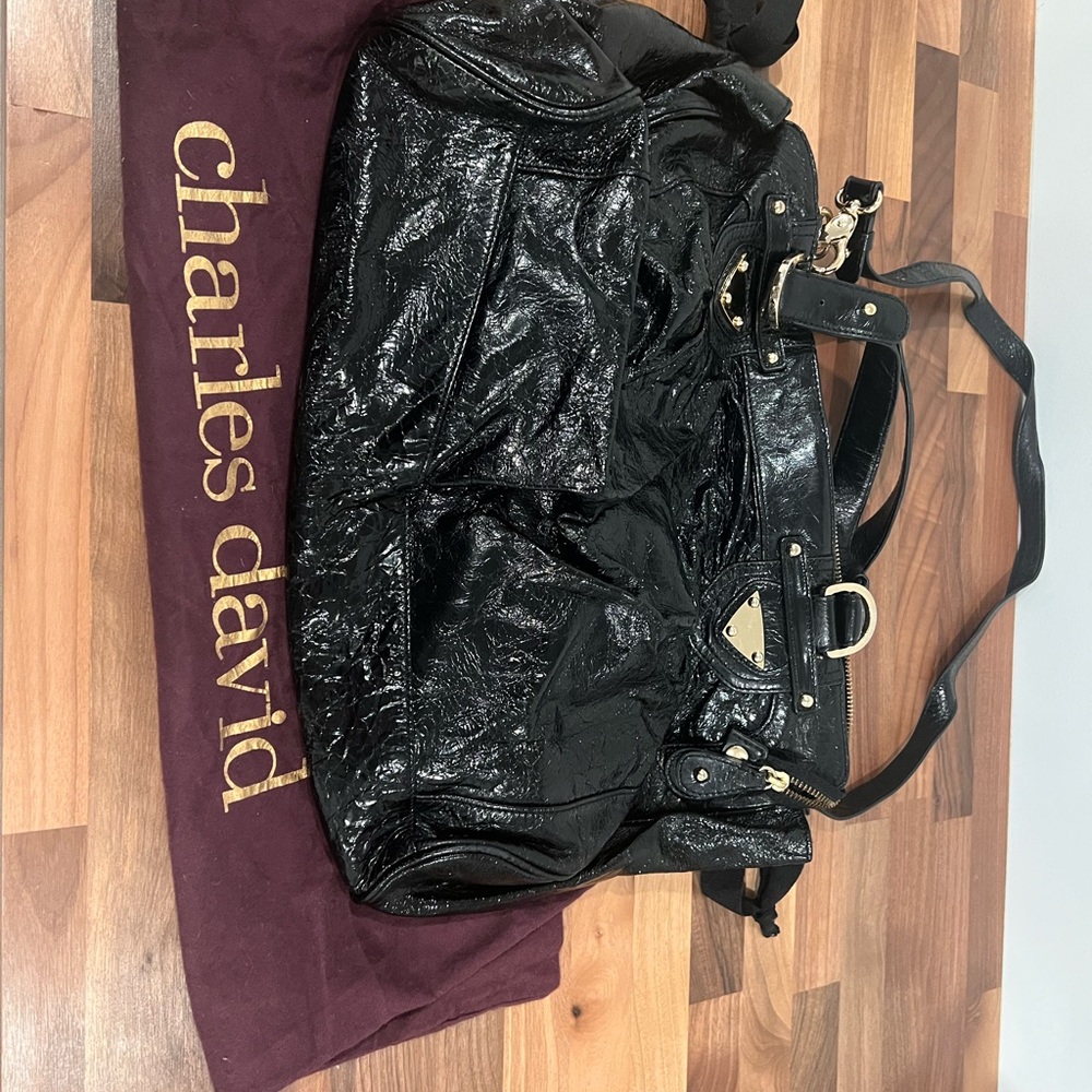Charles David Black Patent Women's Bag